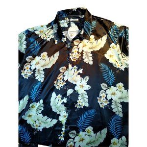 NWT MENS HOT TOUCH FLORAL & FEATHERS HAWAIIAN SHIRT XXXL